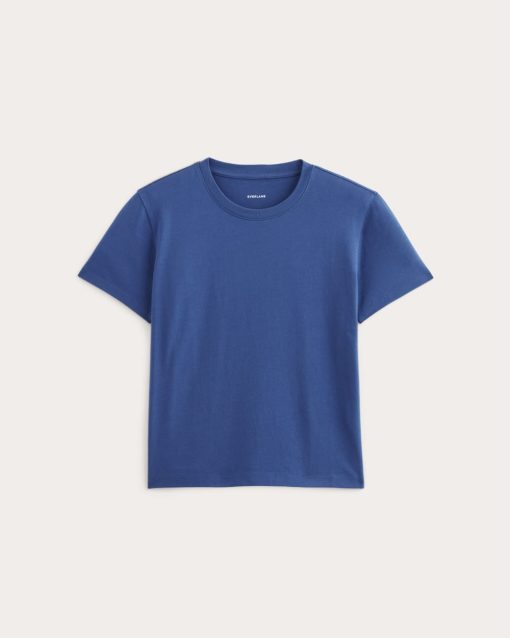 Alternative view of The Box-Cut Tee in Essential Cotton | Bright Cobalt | No Pocket