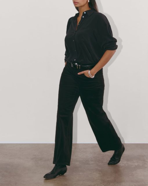 Alternative view of The Mid-Way Pant in Corduroy | Black