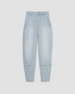 Alternative view of The Utility Barrel Pant | Fog | Regular