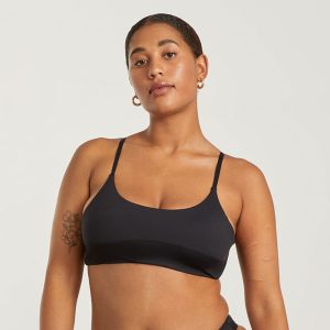 Alternative view of The Scoop-Neck Bikini Top | Black
