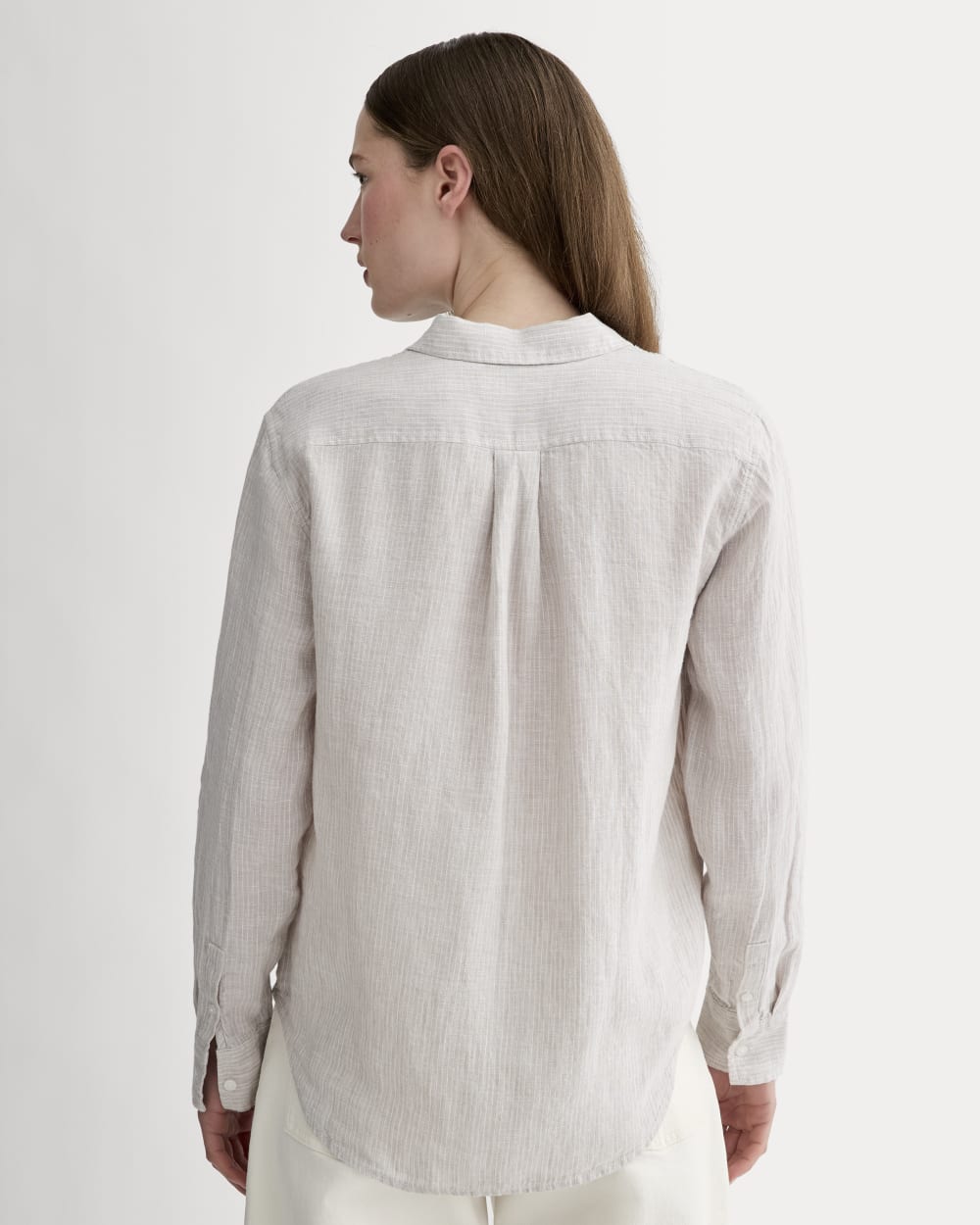 The Must-Have Shirt in Linen | Stone / White - Image 5