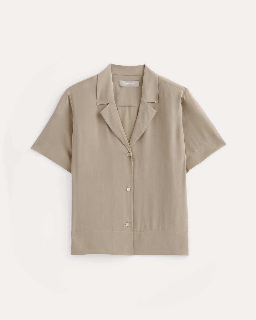 The Notch Shirt in Washable Silk | Burnt Sugar - Image 2