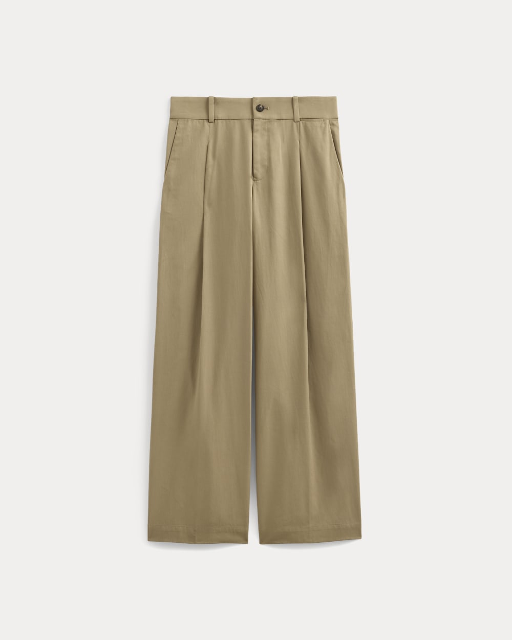 Wide-Leg Trouser in Buttersmooth | Ash Brown | 30 Inseam - Image 2