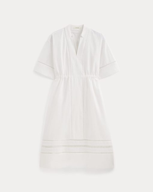 Alternative view of The Lace Trim Caftan Dress | White