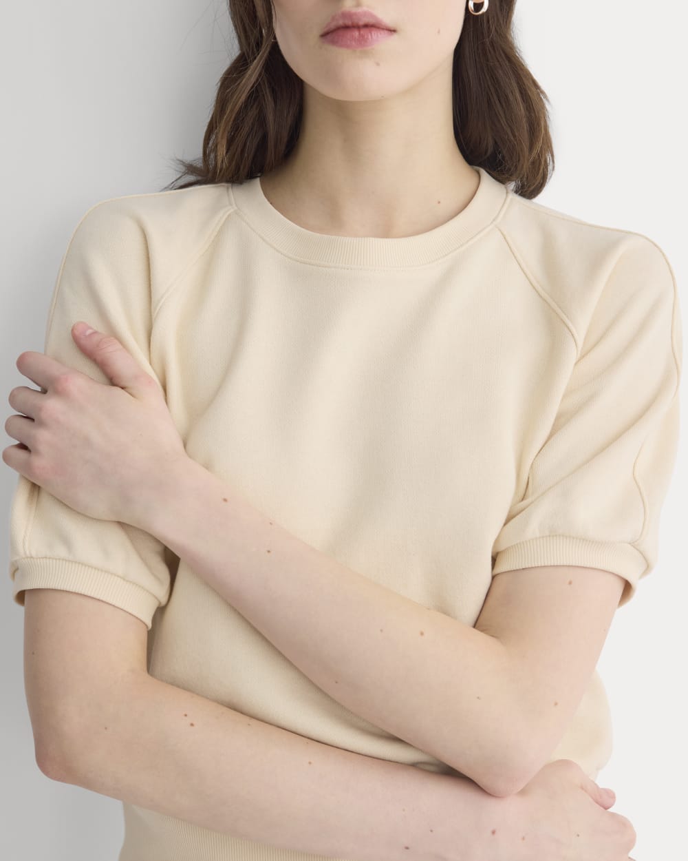 Lightweight Terry Blouson Short-Sleeve Crew | Parchment - Image 4