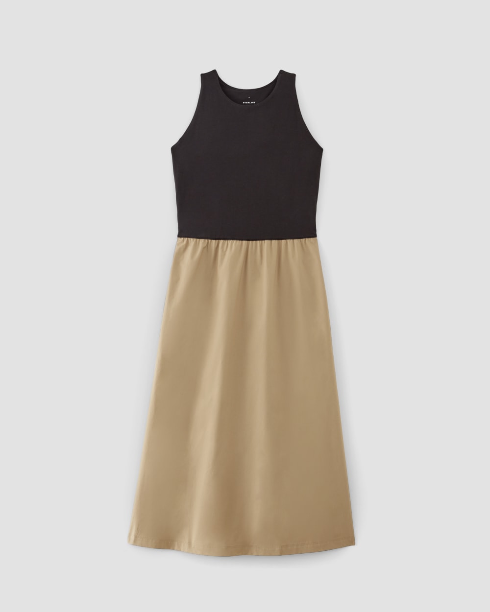 The Supima® High-Neck Riviera Dress | Black / Tiger's Eye - Image 2