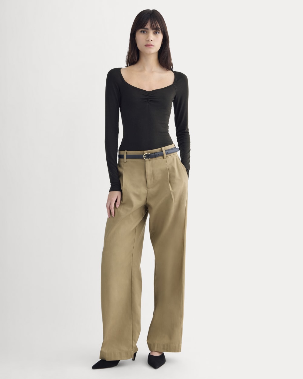 Sweetheart-Neck Top in Butterluxe | Black - Image 3