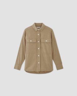 Alternative view of The Classic Cotton Flannel Shirt | Heathered Dark Khaki