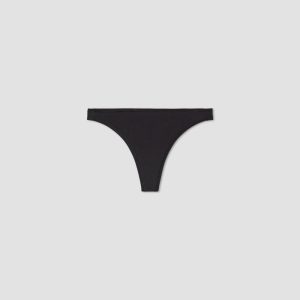 Alternative view of The Cotton Thong | Black