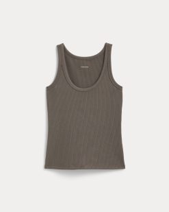 Alternative view of The Shimmy Scoop-Neck Tank | Taupe