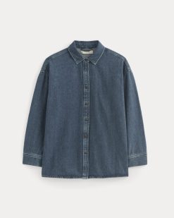 Alternative view of The Oversized Denim Shirt | Tungsten Blue Stone