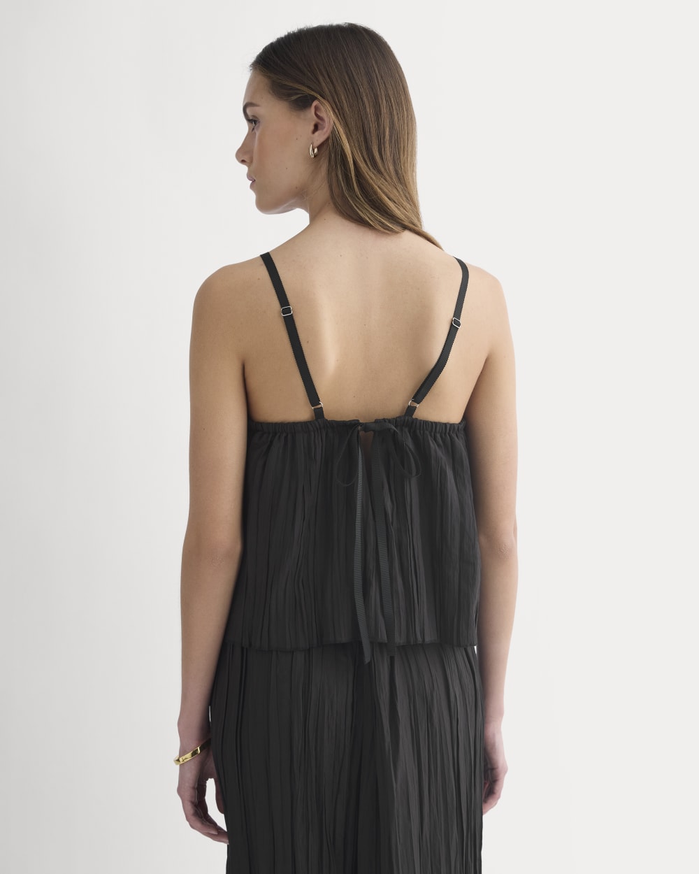 Crinkle Trapeze Tank | Black - Image 5