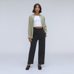 The Organic Wide-Leg Pant | Black
