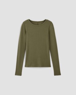 Alternative view of The Luxe Rib Long-Sleeve Crew | Kalamata