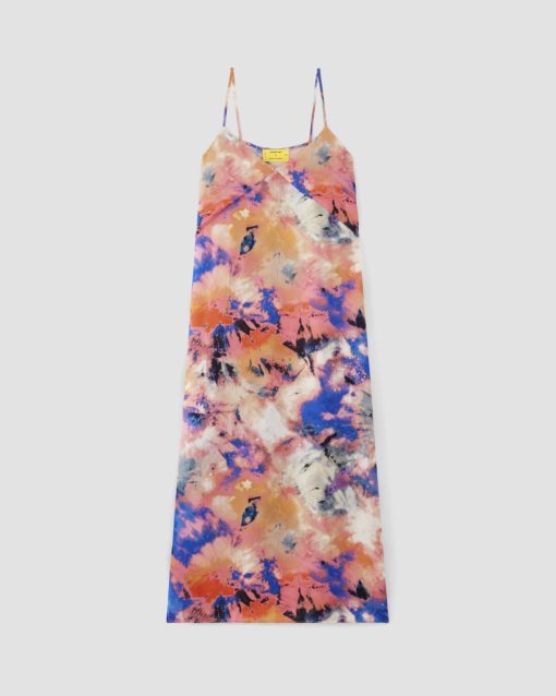 Alternative view of The Everlane x Marques' Almeida Satin Tie-Dye Dress | Multi Tie-Dye