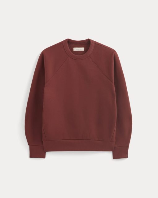 Alternative view of Luxe Fleece Raglan Crewneck | Merlot