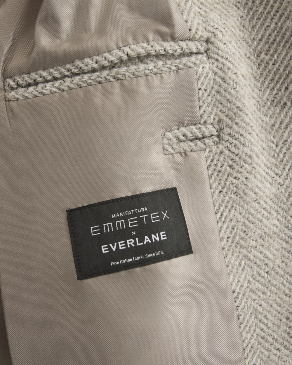 Italian Belted Overcoat | Taupe Herringbone - Image 5
