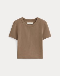 Alternative view of The '90s Rib Tee | Mocha