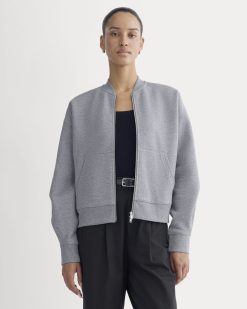 Luxe Fleece Bomber Jacket | Vintage Heather Grey