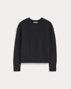 Alternative view of The Boxy Sweater in Everyday Cotton | Black
