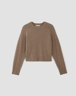 Alternative view of The Boxy Crew in Cashmere | Heathered Woodsmoke