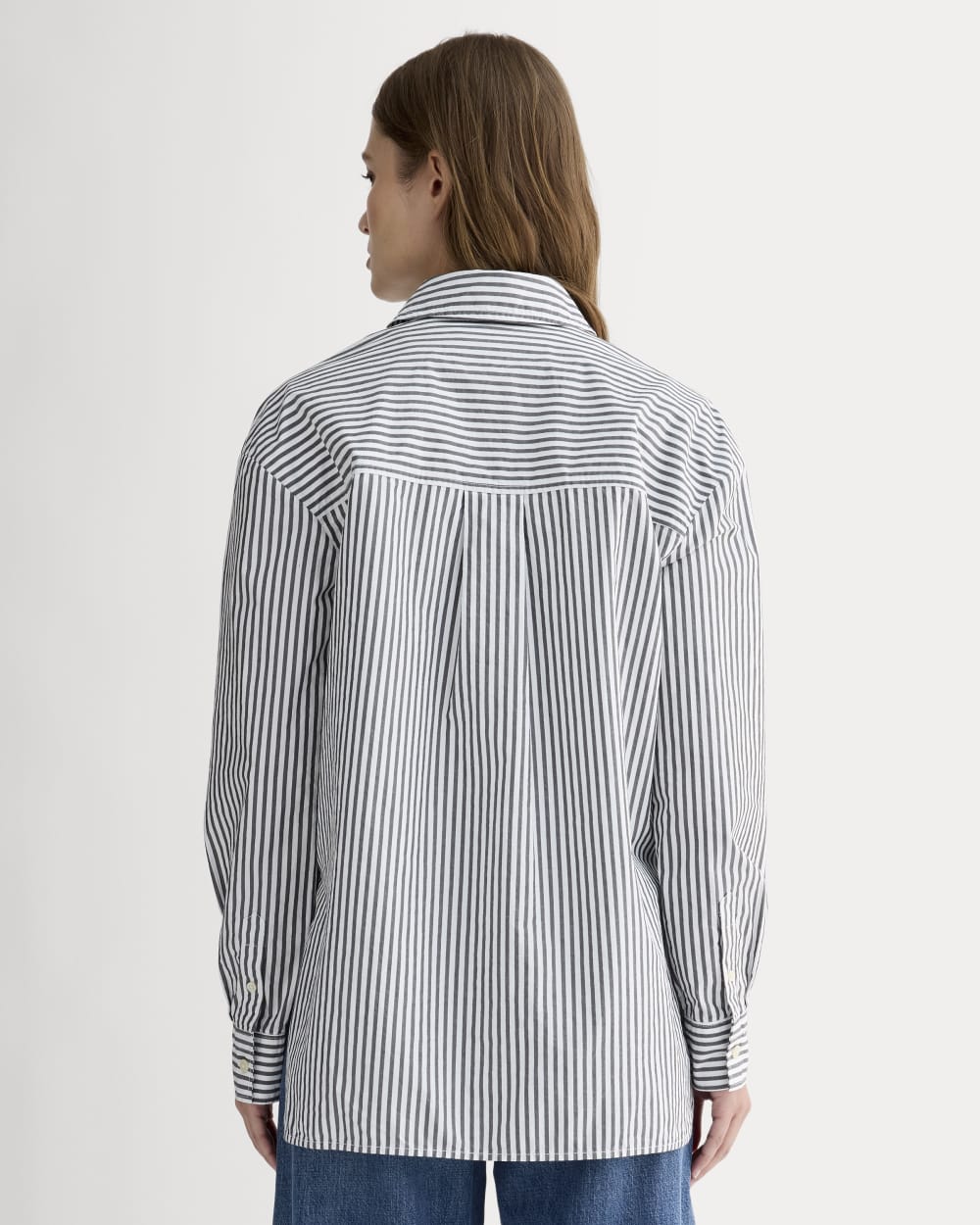 The Boyfriend Shirt in Ultrasoft Cotton | Optic White / Black - Image 5