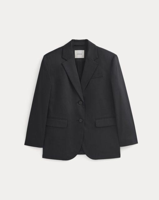 Alternative view of Tailored Drape Blazer | Black