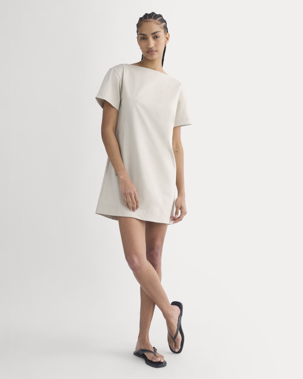 Boatneck Mini Dress | Peyote - Image 3
