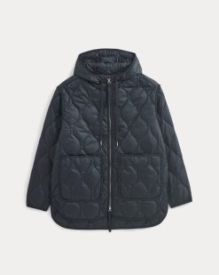 Alternative view of ReNew Quilted Hooded Liner | Navy