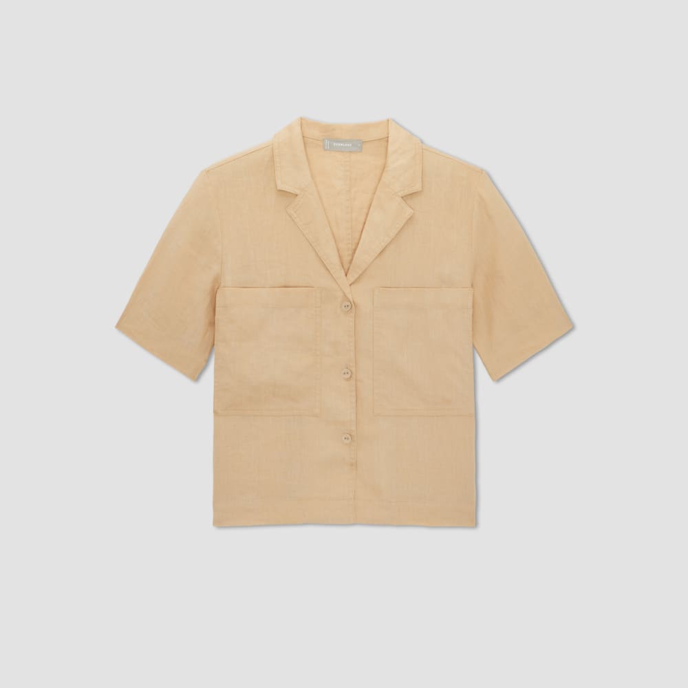 The Linen Workwear Shirt | Warm Khaki - Image 2