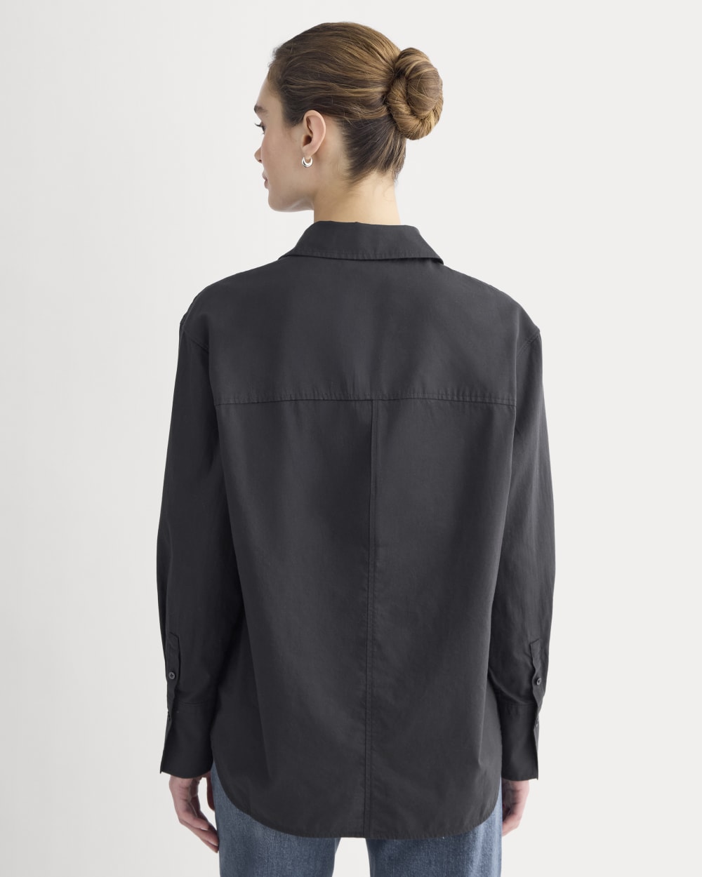 Everyday Shirt in Silky Cotton | Black - Image 5