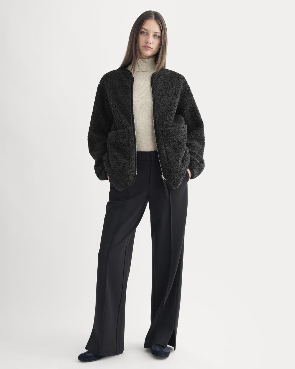 Reversible Teddy Jacket | Black - Image 3