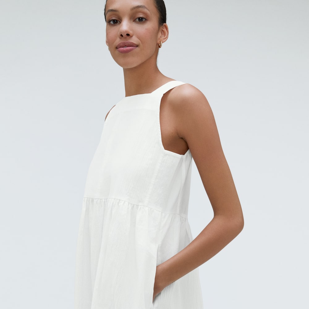 The Seersucker Midi Dress | White - Image 5