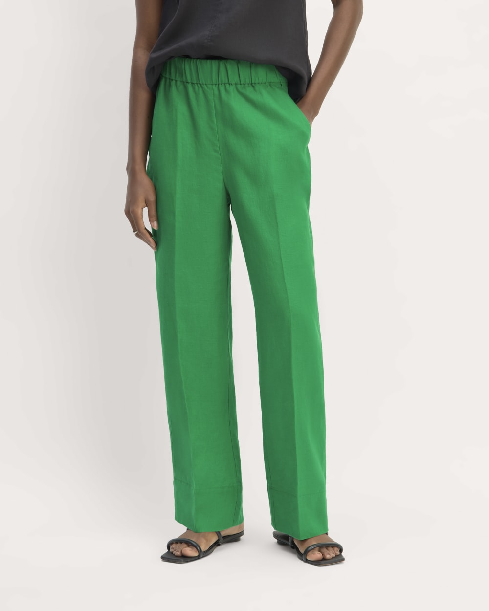 The Linen Easy Pant | Grass Green - Image 3