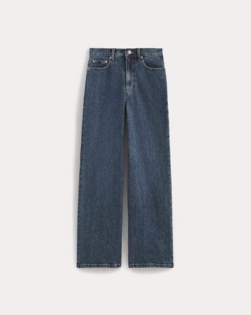 Alternative view of The Way-High® Sailor Jean |  Deep Blue | 27.5 Inseam