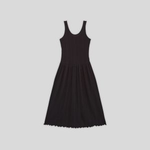 Alternative view of The Rib Soft Knit Scoop-Neck Dress | Black