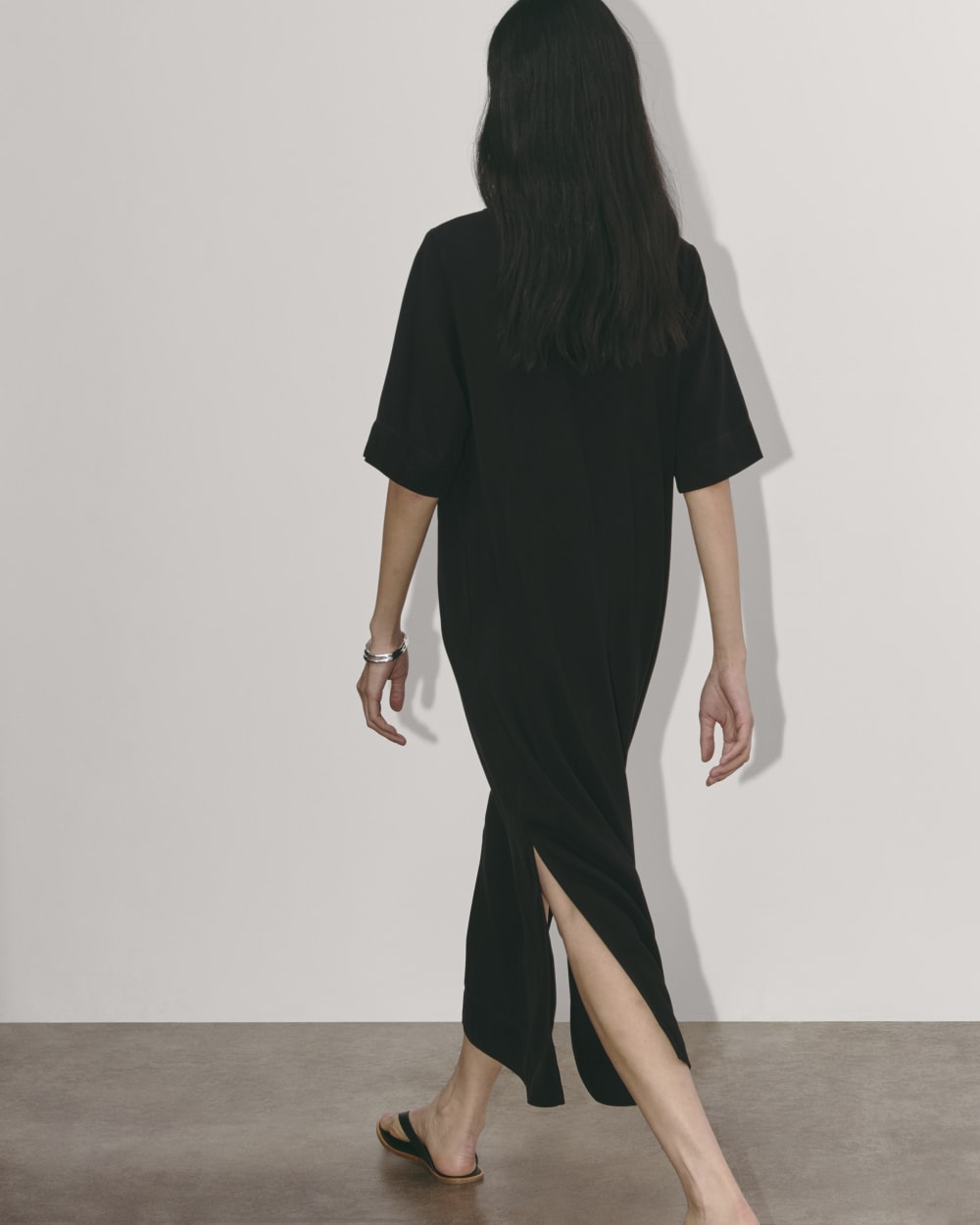The Relaxed T-Shirt Dress in Buttersoft | Black - Image 6