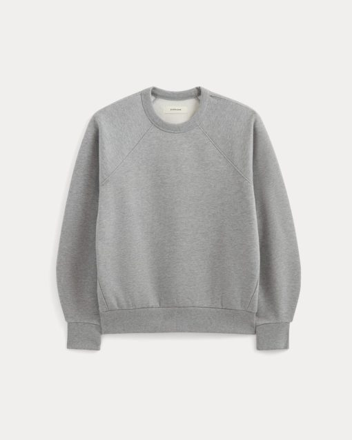 Alternative view of Luxe Fleece Raglan Crewneck | Vintage Heather Grey