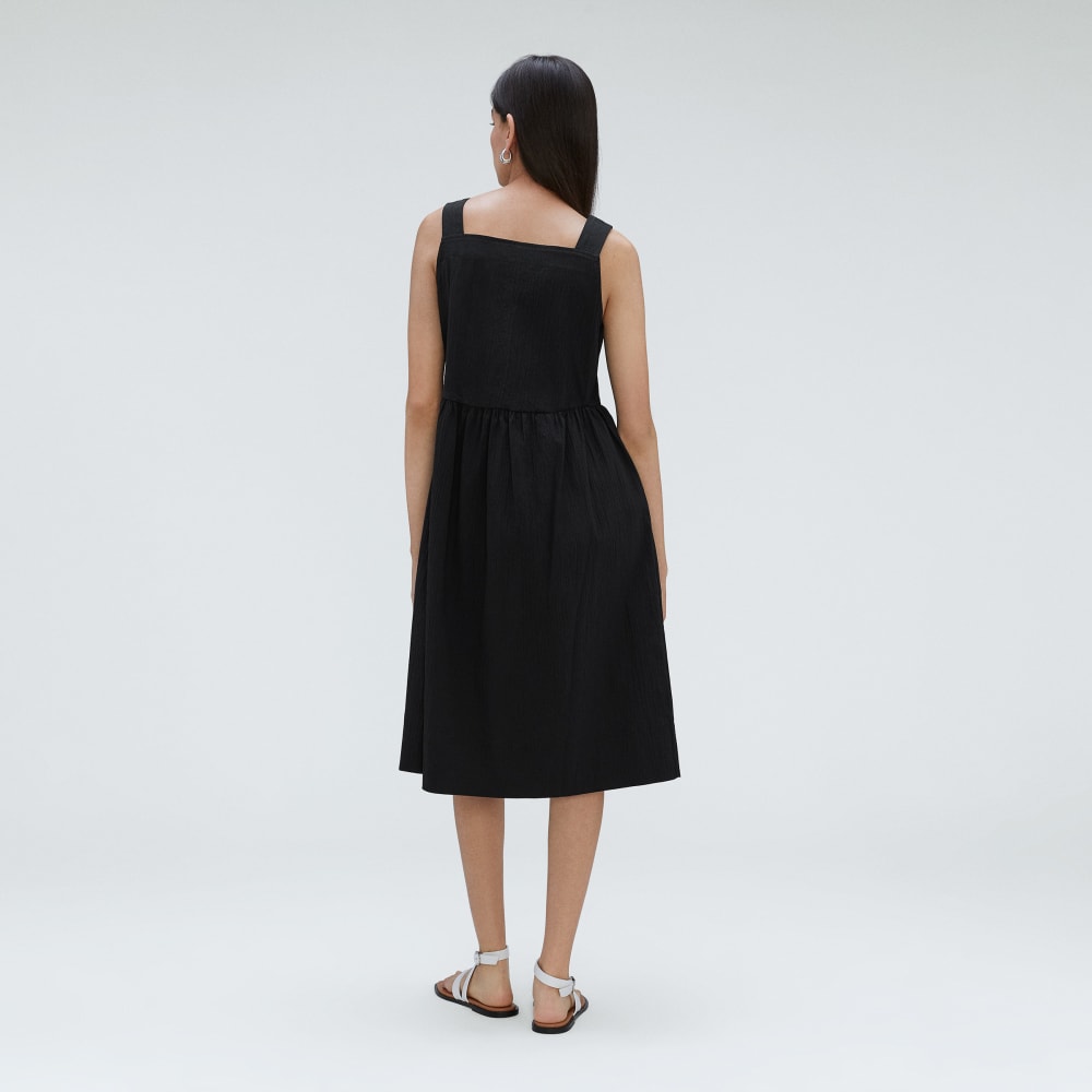 The Seersucker Midi Dress | Black - Image 3