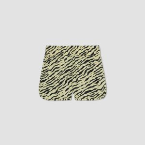 Alternative view of The Poplin Boxer Short | Pale Yellow Tiger Stripe