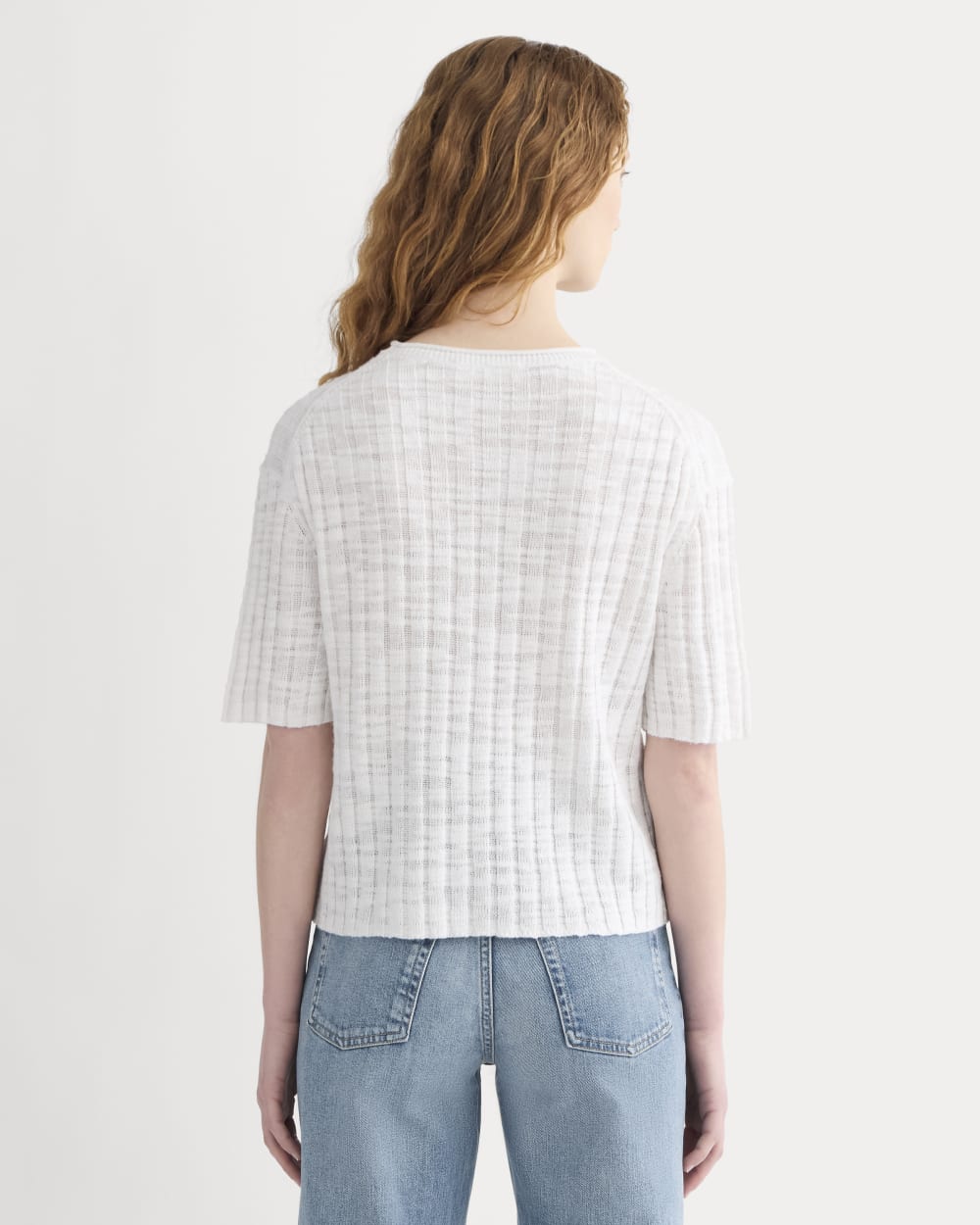 The Oversized Tee in Cotton Linen | White - Image 5