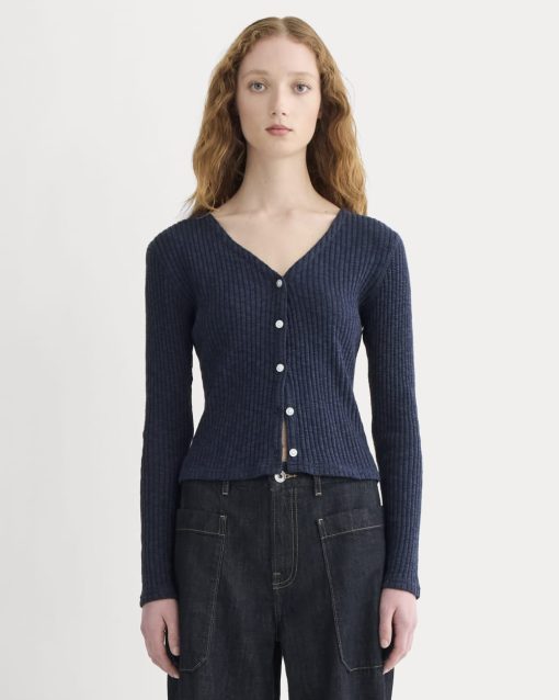 The Cozy Rib Cardigan | Navy