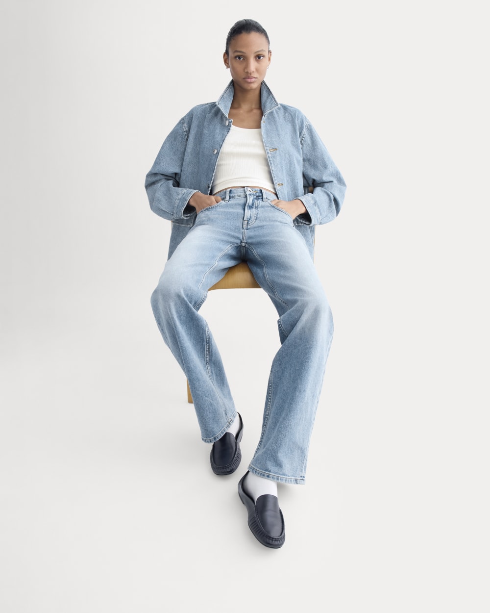 The Column Jean | Vintage Light Indigo | 31 Inseam - Image 9