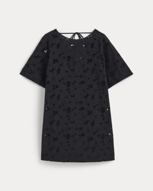 Alternative view of The Eyelet Mini Shift Dress | Black