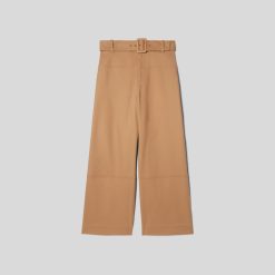 Alternative view of The Structured Cotton Belted Pant | Toasted Coconut