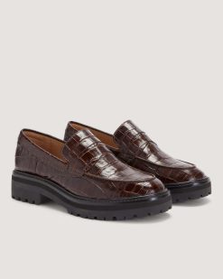 Alternative view of The Lug Loafer | Brown Crocodile