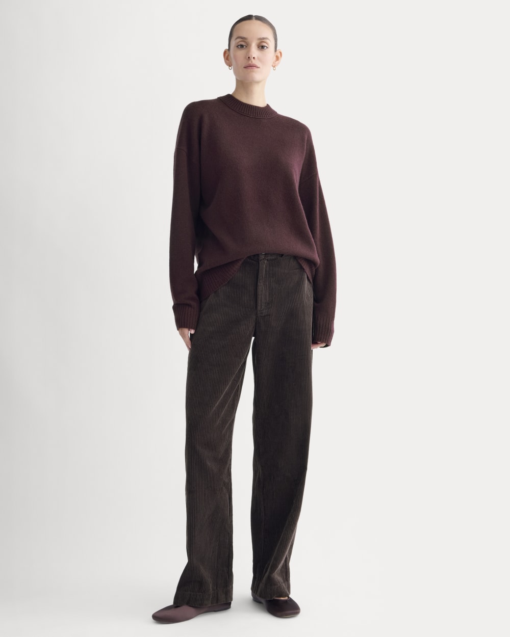 Cashmere Boyfriend Sweater | Wine - Image 4