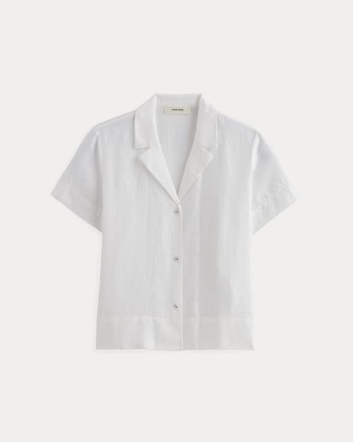 Alternative view of The Notch Shirt in Linen | White