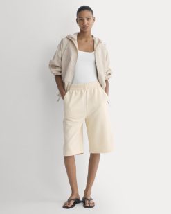 Lightweight Terry Long Shorts | Parchment