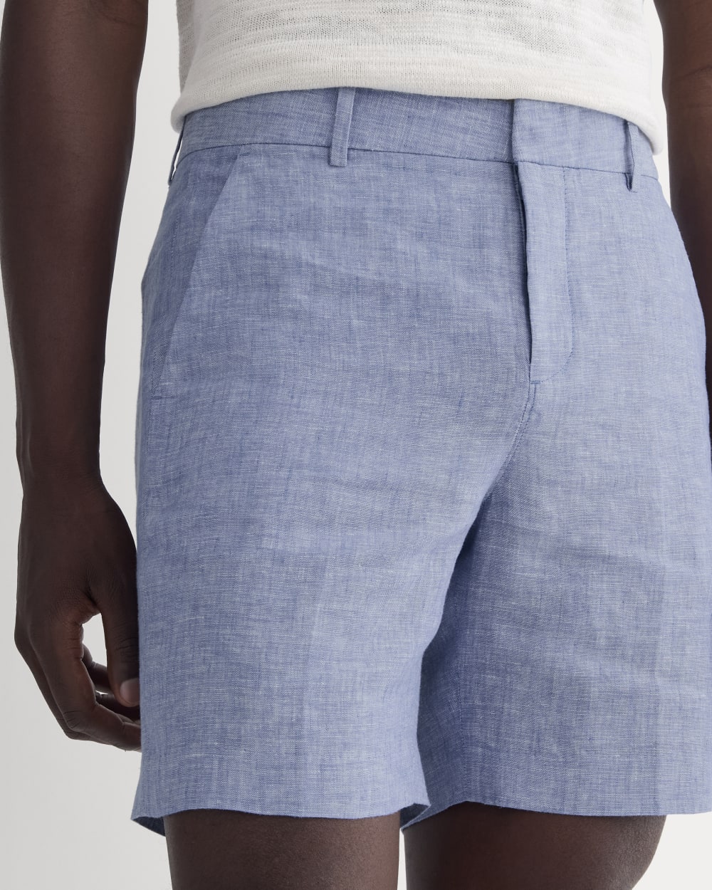 The 7 Linen Trouser Short | Chambray - Image 4